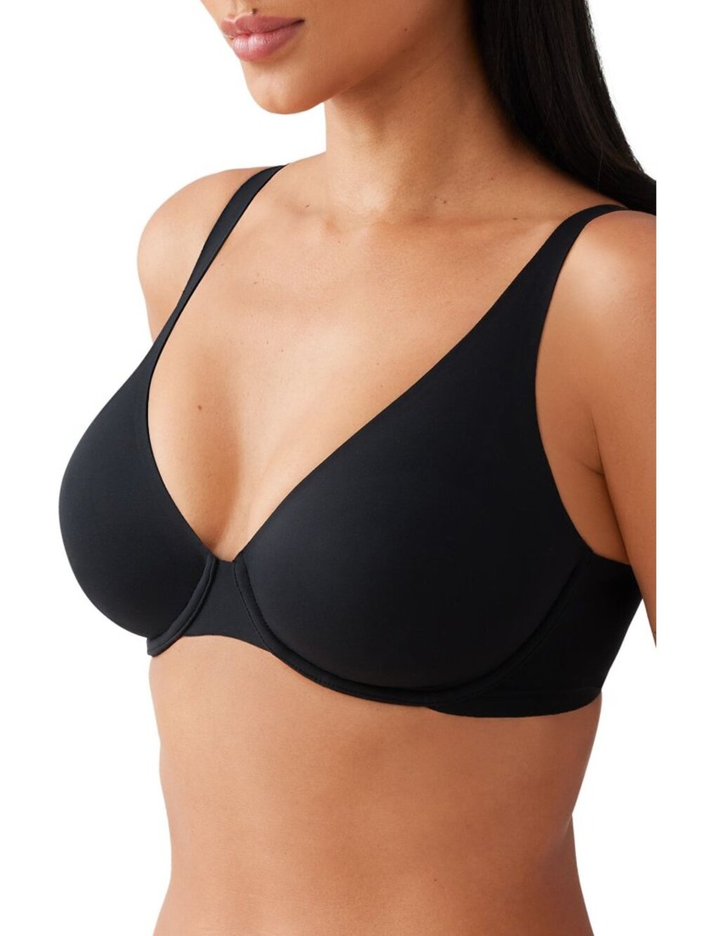 🆕WACOAL Better than Braless Seamless Underwire T-Shirt Bra 34D Black #855316
